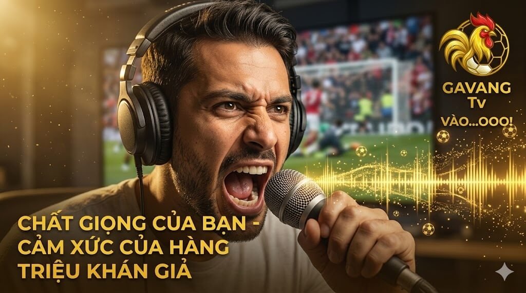 Bình luận viên thể thao cháy hết mình cùng đam mê, truyền lửa cho hàng triệu khán giả xem trực tiếp bóng đá tại nền tảng Gavang TV.
