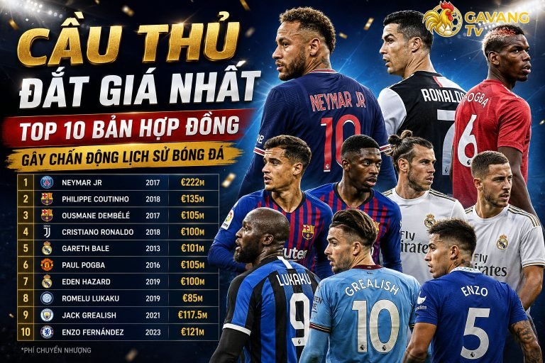 Cầu thủ đắt giá nhất: Top 10 bản hợp đồng gây chấn động lịch sử bóng đá