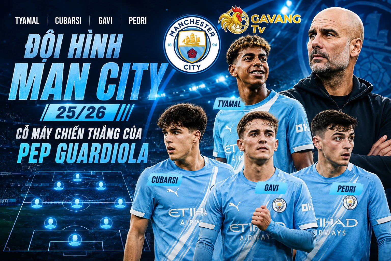 Điểm đặc biệt của Đội hình Man City 25/26 nằm ở việc đội bóng không phụ thuộc hoàn toàn vào một cá nhân cụ thể.