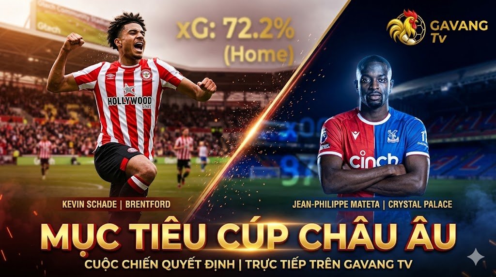 Nhận định trận Brentford vs Crystal Palace: Cuộc đối đầu quyết định vé dự cúp châu Âu giữa Kevin Schade và Jean-Philippe Mateta với thống kê xG vượt trội.