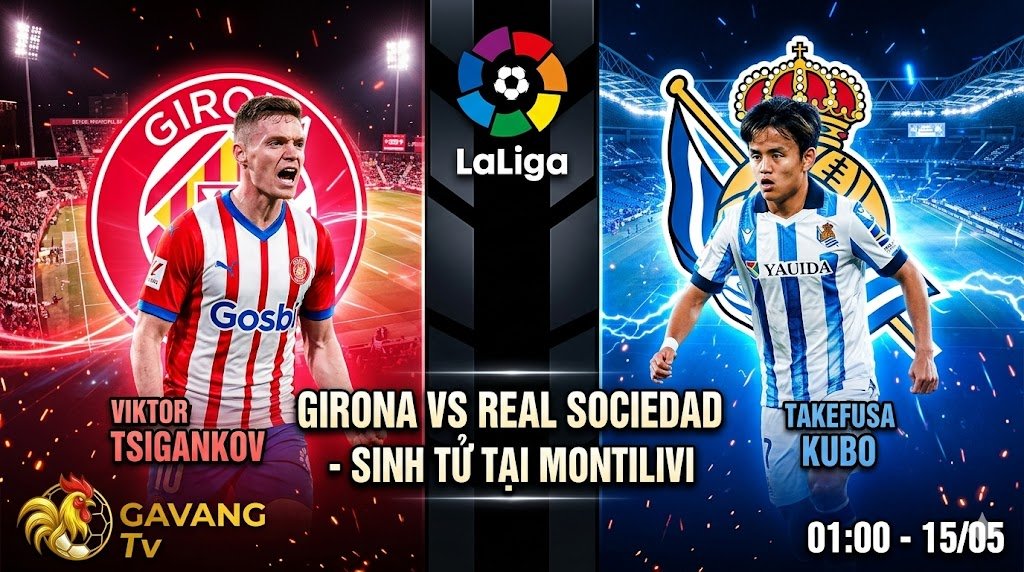 Nhận định trực tiếp Girona vs Real Sociedad vòng 36 La Liga cùng chuyên gia Gavang TV.