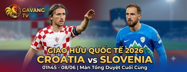 Ảnh bìa nhận định trận giao hữu quốc tế 2026 giữa Đội tuyển Croatia và Đội tuyển Slovenia với hình ảnh Luka Modric và Jan Oblak.
