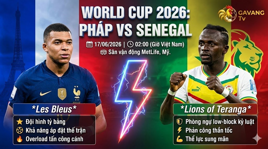 Nhận định bóng đá Pháp vs Senegal bảng I World Cup 2026: Cuộc đối đầu nảy lửa giữa Mbappe và Mane.