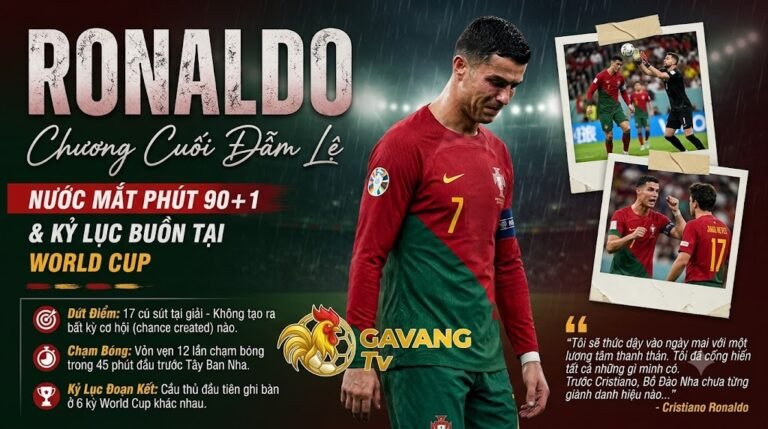 Cristiano Ronaldo bật khóc chia tay World Cup 2026 sau thất bại của Bồ Đào Nha trước Tây Ban Nha cùng những kỷ lục buồn.