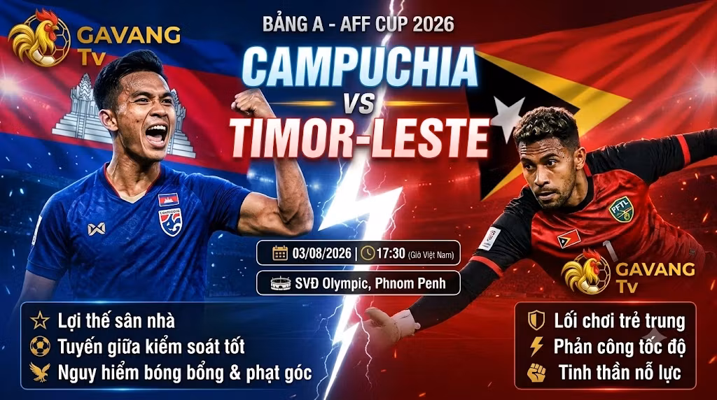 Nhận định Campuchia vs Timor-Leste (17h30 ngày 3/8): Sức ép áp đảo